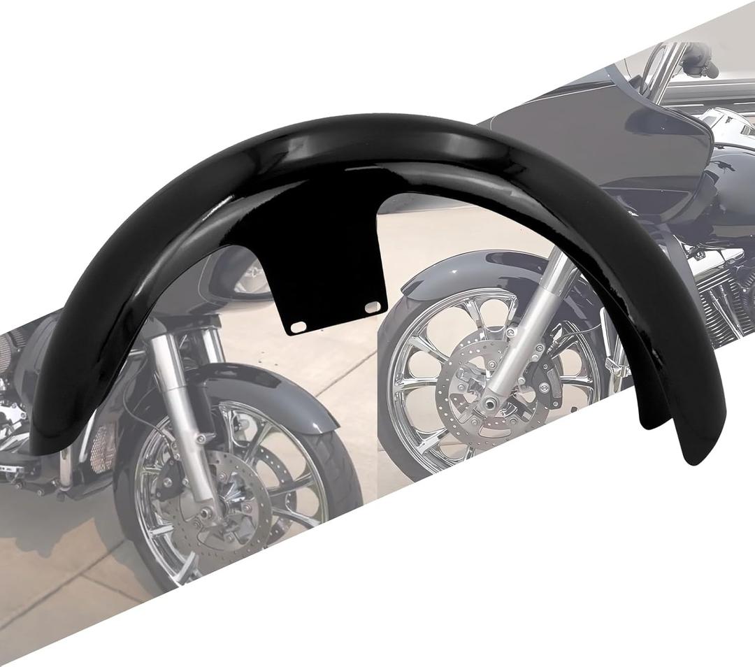 21 inch Front Fender Mudguard Fit For Harley Touring Road King FLHR Electra Glide FLHT Street Glide FLHX 2024-2025 CVO Road Glide 2023.5-2025 Gloss Black