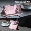 For Samsung Galaxy Z Fold 7 Case Wallet with RFID Blocking Card Holder, PU Leather Kickstand Protective Flip Phone Cover Fit for Galaxy Fold 7 8.0", Rose Gold