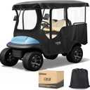 10L0L 4 Passenger Golf Cart Enclosure for Club Car Precedent/Onward/Tempo -94.5'' Extended Roof with Security Side Mirror Openings,600D Waterproof Portable Golf Cart Rain Cover Driving Enclosure
