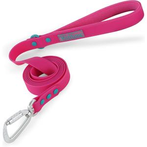 6ft Safety Auto-Lock Carabiner Dog Leash Soft Handle Waterproof Cute Colored Leash for Dogs Pink Peacock (6ft*4/5in)