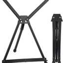 Falling in Art Aluminum 15" to 21" Tabletop Easel Display, Black Tripod with Rubber Feet, Holds Canvas, Paintings, Books, Photos, Signs