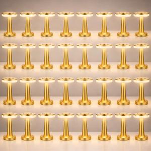 36 Pcs LED Cordless Table Lamp Bulk Rechargeable, Gold, 26.18"D x 20.08"W x 15.16"H