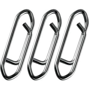 Alwonder 50-Pack Fishing Power Speed Clips, High Strength Stainless Steel Speed Clip for Fishing Lure Quick Change, Freshwater Saltwater Crankbait Popper Lures Quick Snap Connector Tackle (XS-25LB-0.5IN)