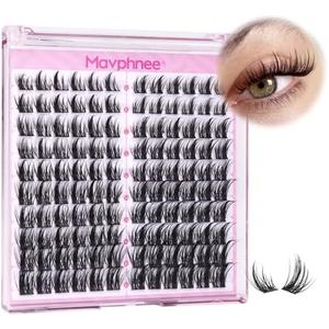 Natural Lash Clusters Spiky Eyelash Extensions Wispy Individual Lashes Manga Eyelash Individuals 120 Pcs CC-Curly Cluster Eyelash Extensions 10-16MM Mixed DIY Lash Extensions by Mavphnee