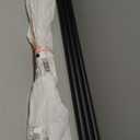 Tension Curtain Rod 51-168 In, Heavy Duty Shower Curtain Rods No Drilling, Extra Long Outdoor Curtain Rod for Patio, Adjustable Spring Tension Pole for Bathroom Window Closet, Never Rust, Black