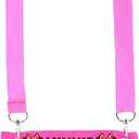 Disney's Minnie Mouse"Glam" Cross-Body Passport Purse Shoulder Bag, Neon Pink