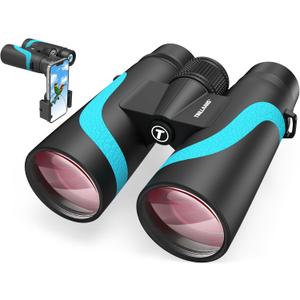15x55 HD Binoculars for Adults High Powered,8 Wide Angle Binoculars,367/1000yds,BAK4 Prism FMC Lens,IPX7 Waterproof Binoculars for Bird Watching Hiking Travel Sports with Phone Adapter