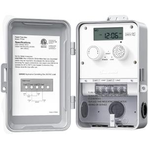 DEWENWILS Pool Pump Timer, Outdoor Digital Timer Box, 3HP 40A 240VAC, 7-Day 12 ON/Off Programmable Timer Switch for Pool Pump, Water Heater, Pool Filter, Landscape Lights, ETL Listed