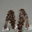 Dabork #30 Auburn Ginger Human Braiding Hair 20 Inch 150g 3 Bundles/Pack Bulk Deep Wave No Weft Human Hair for Boho Box Braids Extensions