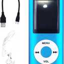 MP3 Player,Portable Multifunctional MP3 Digital Music Player,1.8 Inch LCD Music-Player with Earphone,Build-in Photo/Video Play/FM Radio/Voice Recorder/E-Book Reader(Memory Card Not Included)-Blue