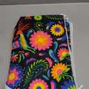 Breling Set of 6 Mexican Kitchen Towels Colorful Flowers Mexican Themed Dish Towel Bathroom Decorative Christmas Hand Cloths Decor for Holiday Kitchen Bathroom Home Cooking, 14 x 21 Inch (Black)