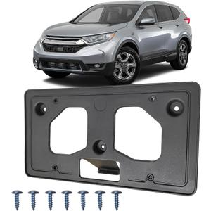 Front License Plate Frame Tag Holder Mounting Bracket Fits for Honda CR-V 2017 2018 2019 Textured Black Replace HO1068124 71145TLAA00