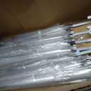 Reginary 10 Pack Clear Wedding Umbrellas Auto Open Windproof Transparent Large Clear Bubble Stick Umbrella Bulk with J Hook Handle for Outdoor Bride Groom Ceremony Adults Kids Rain