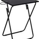 LOFTEY TV Tray Table, Folding TV Dinner Table, Portable TV Tables for Living Room for Eating, Heavy Duty Foldable Side Table for Eating on Couch&Sofa, Black, 1 pcs