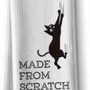 Hcaredee Funny Cat Kitchen Towels-Funny Joked Absorbent Tea Towel DéCor,Gifts for Cats Owner Mom Hostess Women New Home Housewarming Mama on Mother's Day,Birthday,Christmas,Thanksgiving16 x 24" Pack Of. 2