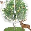 10'x10' Large Fruit Tree Netting Cover for Squirrels and Birds with Zipper, Fruit Tree Covers to Protect Fruit from for Fruit Trees (White)