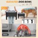 16L (4.23Gal) Extra Large (17.9x14x14.7) Elevated Dog Water Bowl, Height Adjustable Raised Stand for Large & XL Dogs, Stainless Steel No-Spill Bowl with Replaceable Filter for Multi Dog, No Pump