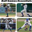 2 x Teen Youth Baseball Socks Boys Teens Softball Socks and Belt Set for Baseball,Soccer.(1 Sock with 1 Belt). (Medium, Blue)