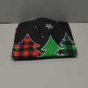 Pinata Round Christmas Tablecloth 60 Inch, Christmas Trees Table Cloth, Black Buffalo Plaid Winter Xmas Tablecloths and Snowflake for Kitchen Dining Decor