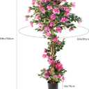 5FT Artificial Bougainvillea Tree – Faux Silk Pink Bougainvillea Plant with Pot for Indoor Outdoor Decor, Tall Fake Tropical Tree for Home, Office, Patio, Balcony, Wedding Decoration