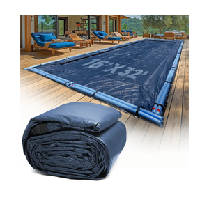 16-Ft x 32-Ft Pool Cover for Inground Pools - Rectangle Winter Pool Cover for Inground Pools, Extra Thick Material and Durable Design, Cold and UV-Resistance, Easy Installation, Navy Blue 16-Ft x 32-Ft Pool Cover for Inground Pools - Rectangle Winter Pool Cover for Inground Pools, Extra Thick Material and Durable Design, Cold and UV-Resistance, Easy Installation, Navy Blue