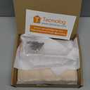 Tecmolog Stainless Steel Paper Roll Holder Wall Mount Toilet Tissue Holder with Wooden Storage Shelf, Brushed Nickel, SBH264NA