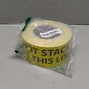 DO NOT STACK ABOVE. NADCO Vinyl Adhesive Tape - Aisle Marking 3x200ft, Black Text on Yellow, 4mil Thick, Acrylic Permanent, W-2 Arrows, -40 to 176 deg F, Industrial Use, 3 Inches Wide x 200 Feet