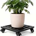 22" Plant Caddy with Wheels, Metal Heavy Duty Plant Stand, 600LB Capacity