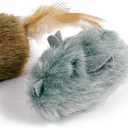 TTcat 2Pcs Catnip Matatabi Silvervine Mice for Cats and Kittens,Interactive Cat Mice Toy,Melody Chaser Cat Play Squeaking Mice.