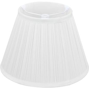 Small Lamp Shade, White Pleated Bell Shade for Table Lamps, 6" Top x 10" Bottom x 7" High, Small White Lamp Shades for Floor Lamps, Pendant Lamps (Spider Fitter), Fabric Lampshade Replacement