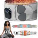 Portable Wireless Back Massager Belt - 3-in-1 Sciatica Pain Relief & Lumbar Support, Adjustable Massage Belt for Lower Back Pain, 5 Temperature & 3 Vibration Levels for Men and Women