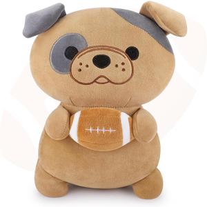 Achwishap French Bulldog Stuffed Animal,French Bulldog Plush with Rugby,14 Puppy Plush Toys,Cute Plushies Kawaii Plushie Soft Huggging Pillow,Cuddly Animal Pillow for Kids Adults Birthday Gifts