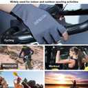 Fingerless UV Protection Gloves - Men & Women's Fishing, Driving, Sailing, Kayak, Paddling & Rowing Gloves (X-Large, Black)