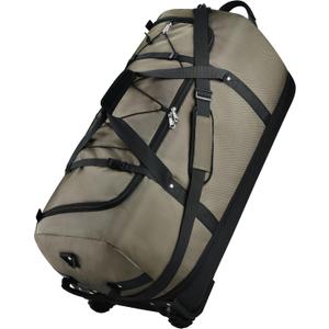 Rolling Duffle Bag with Wheels,110L/140L Expandable Soft-Sided Foldable Duffle Bag with 2 Rubber Wheels,Packable 32 Rolling Carry-On with Multi-Pockets & Compartments (Green)