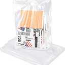 Qilery 100 Pcs 20"x24" Extra Large Clear Plastic Shopping Merchandise Bags Bulk with Handles 2 Mil Thick Glossy Retail Packaging Heavy Duty Bags for Small Business, Clothing Stores, Gift Wrapping