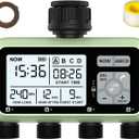 4 Outlet Sprinkler Timer, Programmable Garden Hose Timer with Rain Delay, Manual& Automatic Watering System, Waterproof Gardening Supplies Irrigation Controller for 4 Separate Water Zones