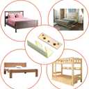 4 Piece Heavy Duty Non-Tenon Rail Accessories, Bracket, Wooden Frame Connector With Screws for Bed Head and Foot Board