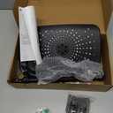 Wide Rain Shower Head With 5 Modes Handheld Showerheads, High Pressure Showerhead Combo with Extension Arm for Bathroom Accessories, Adjustable Shower Head with Anti-Clog Nozzles (Black)