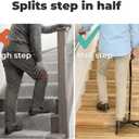 Stair Assist Cane with 500 lbs Heavy Duty Platform - Mobility Aid for Seniors & Post-Op Recovery, Black, Standard