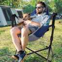 Docusvect Hammock Camping Chair - 3 Heights Portable Hammock Chair Camping with Adjustable Backrest, Headrest, Padded Seat, Cup Holder - 450 LBS Heavy Duty