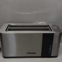 Mueller UltraToast Full Stainless Steel Toaster 4 Slice, Long Extra-Wide Slots for Bagels and Waffles, 6 Browning Levels, LED Display, Cancel/Defrost/Reheat Functions & Removable Tray, Kitchen Gadgets