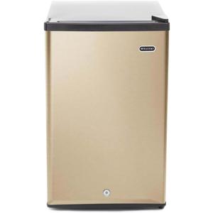Whynter Upright Freezer with Lock, 2.1 Cu. Ft. Small Freezer Mini Freezer for Bedrooms, Dorms, Garages, Offices, CUF-210SSG, Rose Gold