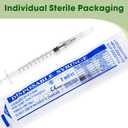 1 mL Syringes with Needle 27 Gauge 1/2 inch - 1cc Luer Lock Syringe, 100 Pack Individually Wrapped - Perfect for Essential Oils, Ink Refilling, Glue & Lab Research
