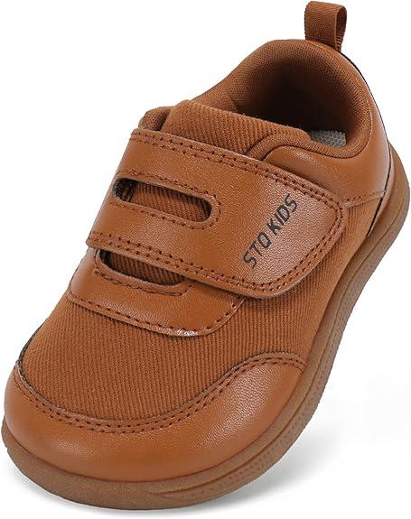 Toddler Wide Toe Box Barefoot Shoes Boys Girls Zero Drop,Baby First Walking Shoes Glitter Little Kids Sneakers Non-Slip Preschool Running Tennis Canvas Casual Preschool Outdoor Activities, Size 7