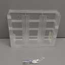 Suwimut Acrylic Coffee Cup and Lid Storage Organizer, 3 Compartments Disposable Paper Cup Dispenser Clear Plastic Cups and Lids Holder for Kitchen Coffee Bar Shop Party Supplies