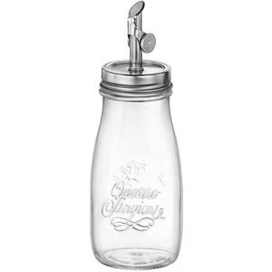 Bormioli Rocco Quattro Stagioni, 13.5 Oz Olive Oil Dispensers with Weighted Pourer, Durable Glass, Made in Italy