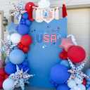 4th of July 1st Birthday High Chair Banner, Patriotic American Flag Design, Cotton Rope Tassels with Wooden Beads, Pennant Style