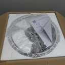 VONLUCE Semi Flush Mount Ceiling Light, 12.2" Ceiling Light Fixture with Pleated Shade, 2-Light Modern Drum Light Fixture for Bedroom Living Room Entryway Hallway, White Shade & Bronze Finish