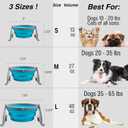 Loving Pets Bella Roma Collapsible Dog Bowls - Silicone Dog Bowls, Foldable Bowl, Puppy Essentials & Hiking Pet Supplies Great for Home & Travel (Blue, Small)