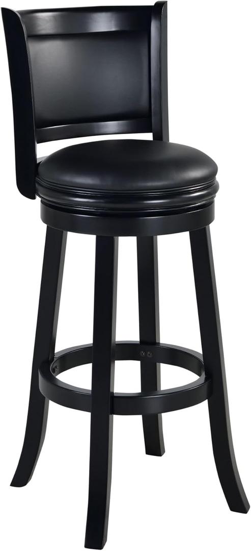 Boraam Augusta Extra Tall Swivel Bar Stool, 34-Inch, Black